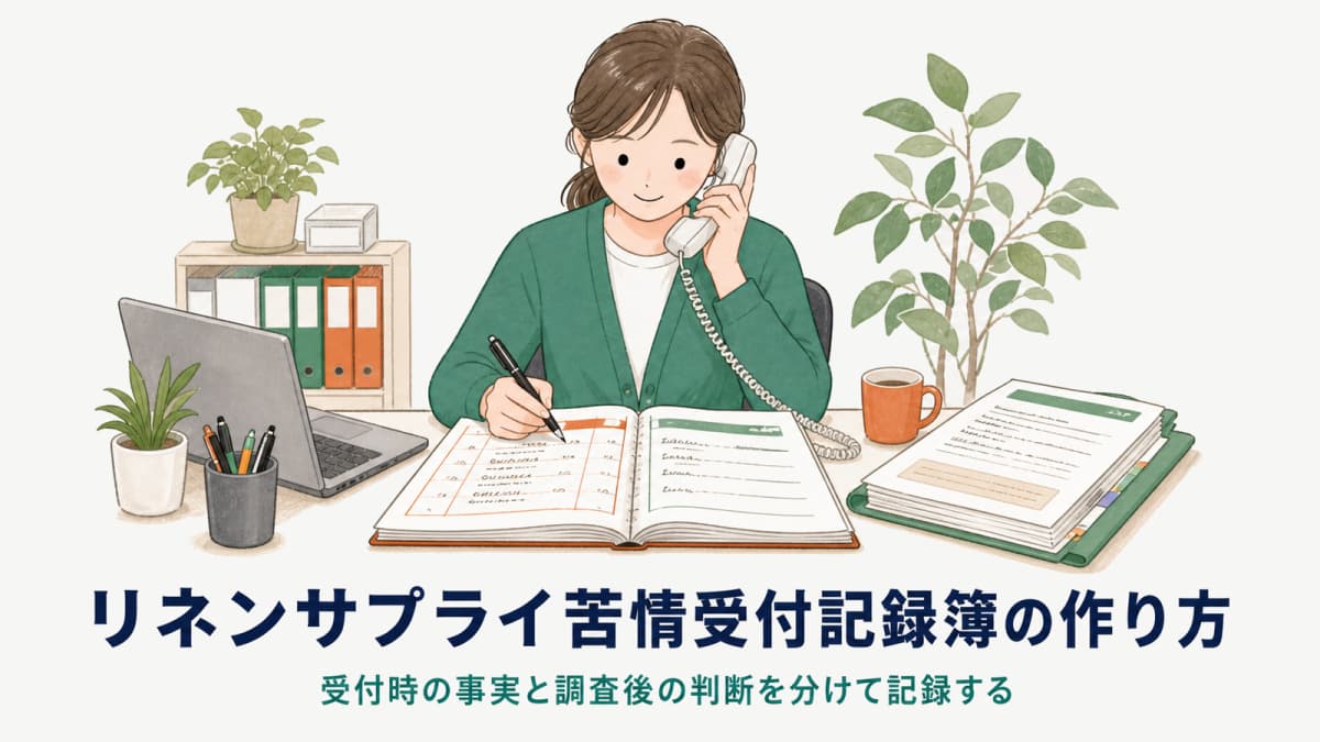 リネンサプライ苦情受付記録簿の作り方|苦情処理票と再発防止【2026年版】